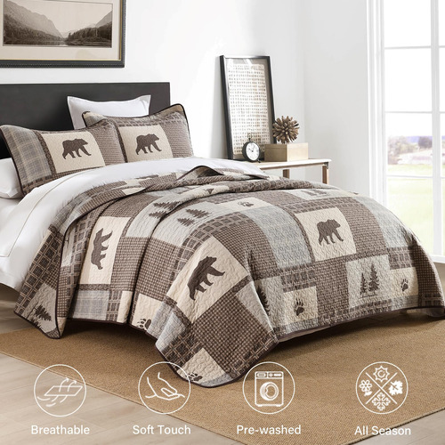 Colchas Queen Size Finlonte, Colcha Queen Size De Algodón