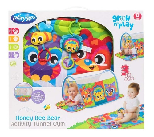 Imagen 2 de 6 de Gimnasio Bebe Tunel Playgro Honey Bee Bear 0m+ Maternelle