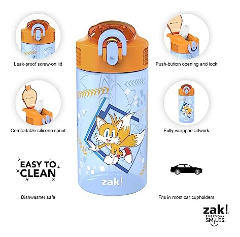 ~ Diferentes? Zak Diseña La Botella De Agua Para Niños Sonic