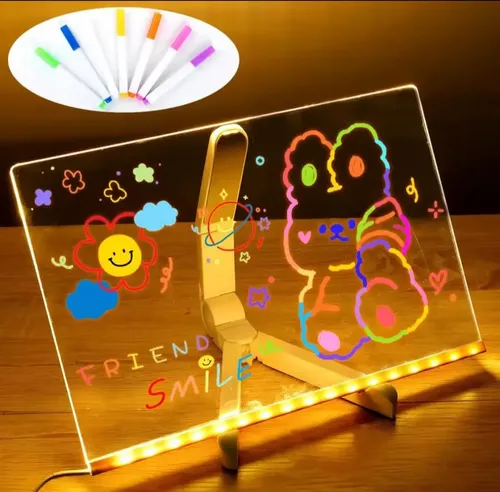 Pizarrón Mágico Led Luminosa 20x30 Cm Tablero Notas Led . | MercadoLibre