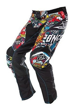 Pantalón De Hombre De Moto Para Hombre-negro/multi, Talla 34