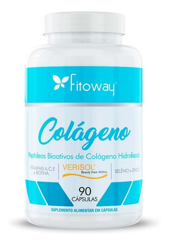 Colageno Hidrolisado Verisol 90 Caps - Fitoway Ftw Sabor Neutro