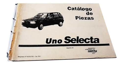 Catalogo De Piezas Fiat Uno Selecta 1993