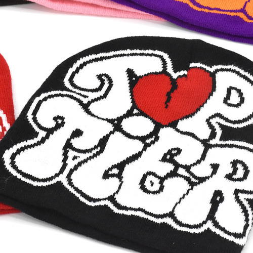 2 Piezas Gorro Tejido Y2k Con Gráfico De Letra Cálido