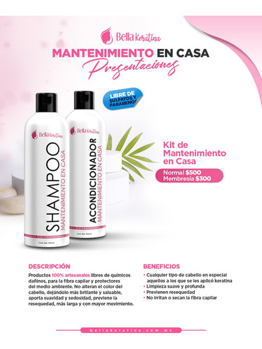 Kit Shampoo Y Acondicionador Sin Sulfatos Ni Parabenos 500ml