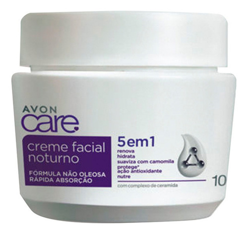 Avon Care Creme Facial Hidratante Noite Com Ceramida+ Brinde Todo Tipo De Pele Noite
