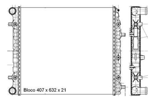Radiador De Agua Magneti Marelli Vw Gol, Polo, Spacefox