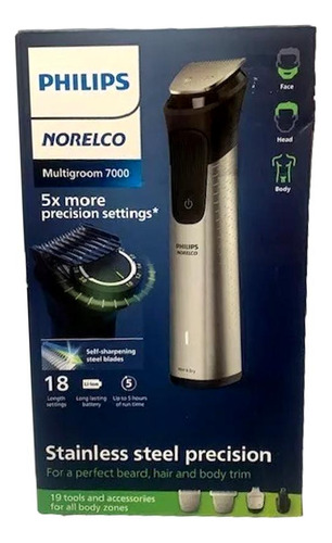 Aparador Philips Norelco Multigroom Series 7000 Cor Prateado 110v/220v