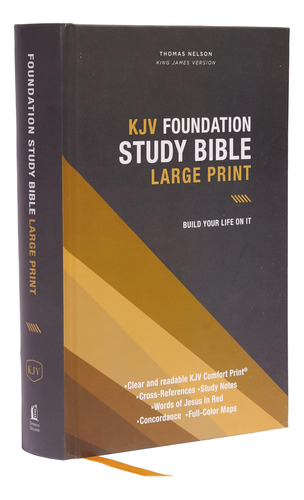 Libro Foundation Study Bible, Letra Grande-inglés