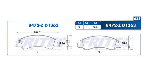 Balatas Delanteras Chevrolet Express 1500 2009-2014 Fritec