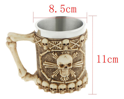 450 Ml De Cráneo Gótico Tankard Taza De Cerveza Taza Para