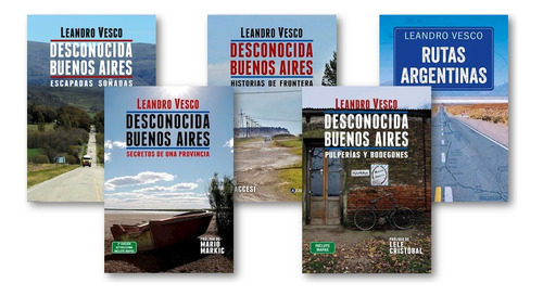 * Combo 5 Libros Leandro Vesco * Argentina Escapadas Viajes 