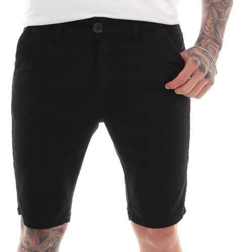 Bermuda Jeans Masculina Short Com Elastano Premium Slim