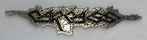 Carcass Logo Tipografic Metal Pin + Stock Rmp