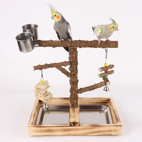 Perchas De Madera Para Pájaros, Centro De Actividades Con