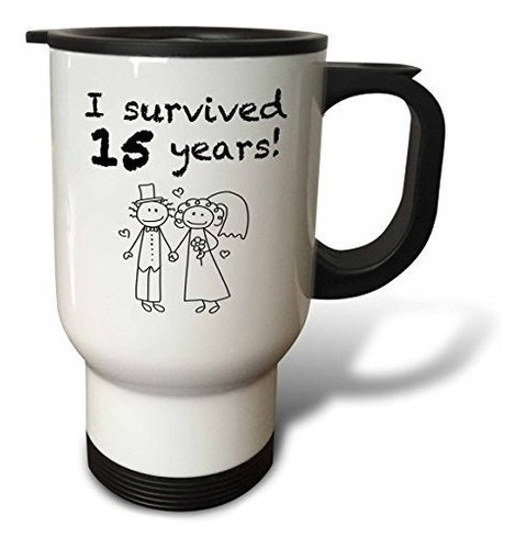 Evadane Funny Quotes I Survived 15 Años. Negro. Taza De Viaj