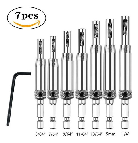 Conjunto De Broca De Auto-centralização 16pcs Com 1 Chave He