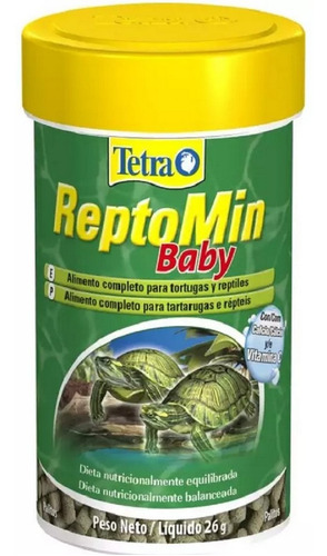 Tetra Ração Para Répteis Tartarugas Reptomin Baby 26g 100ml