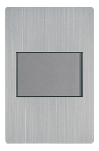 Placa Tapa Ciega Acero Inox. Gris 77x124mm Artlite Apl-112