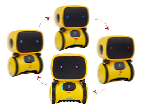 Robot de control de voz interactivo para niños, color verde inteligente