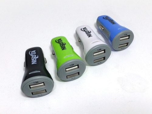 Cargador De Auto 12v Nisuta Adaptador Doble Celular