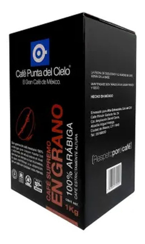  Café De Grano Tostado Punta Del Cielo 1kg Cosecha Premium 