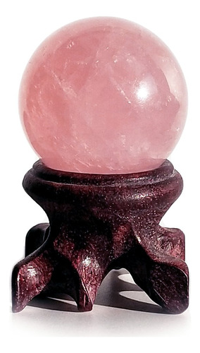 Esfera De Cristal De Cuarzo Rosa De 30 Mm De Diámetro,...