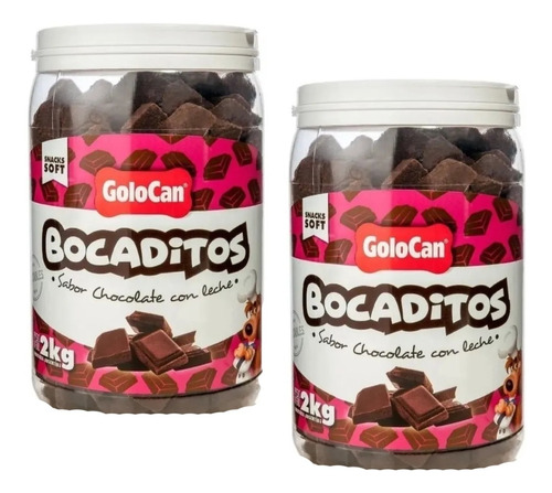 Bocaditos Golocan P/perros Semihumedos X 4 Kg Chocolate