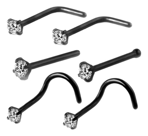 6 Piezas Anillos Para La Nariz, Juego De Anillos Con