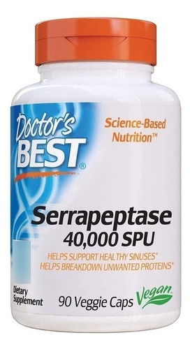 Serrapeptase 40.000 Dr Best 90 Caps Soporte Inmune ,