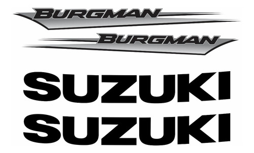 Adesivos Suzuki Burgman 2005 A 2009 Moto Prata Bgm03 Fgc