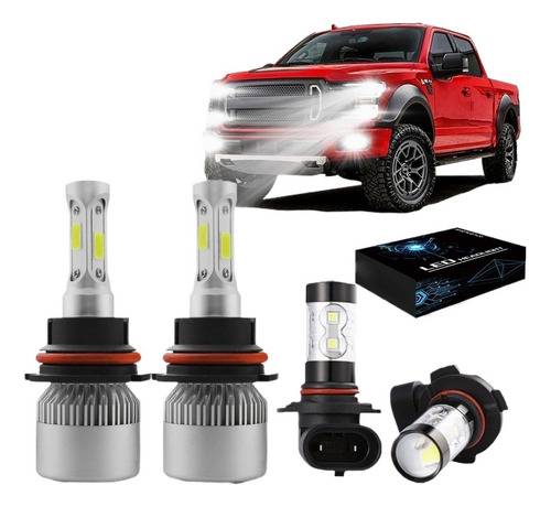 Kit De Focos Led Para Ford Lobo 2002-2006 S2 9007 9145