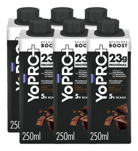 Yopro Bebida Lactea Uht Chocolate 23g Proteinas 250ml 6 Un