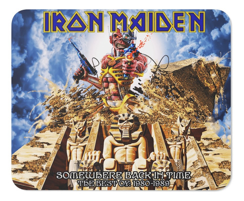Rnm-0455 Mouse Pad Iron Maiden Somewhere Back In Time
