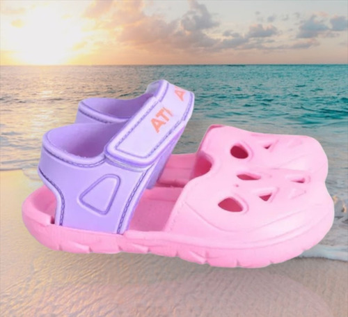 Sandalia Niñas Atomik Oasis Goma Abrojo Para El Agua 24-30