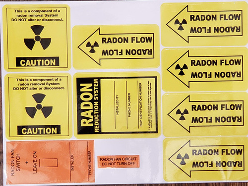 Sticker Radon Vent-one 1 Hoja
