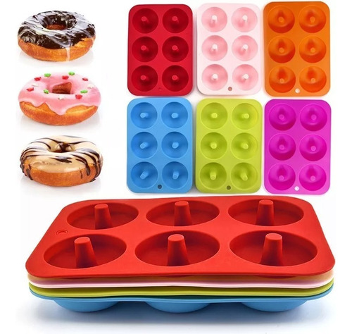 Molde Silicona Para Donut  Donas  Antiadherente Horno X  6