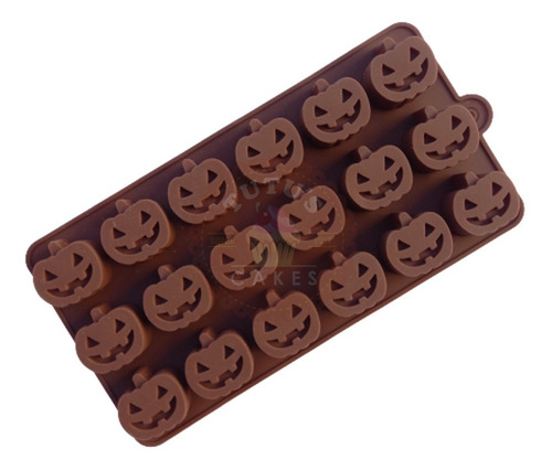 Molde De Silicona Bombones Calabaza Halloween Chocolate 