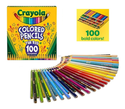 Caja De 100 Colores Crayola Caja De Lapices De Color Origina