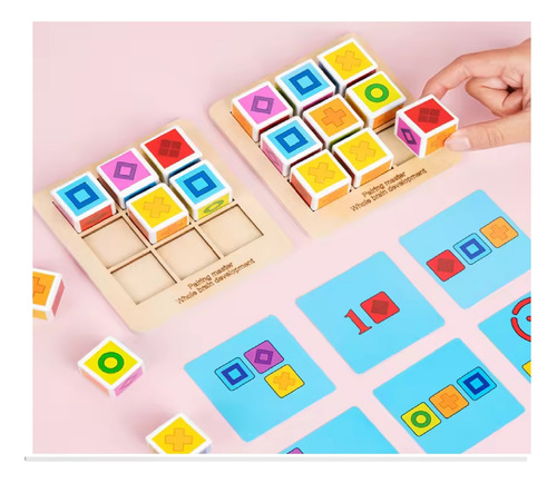 Puzzle Diamonds Cubo Block 3d Educativo Montessori -759