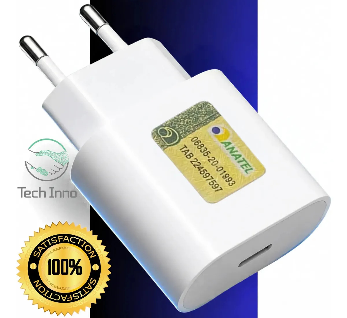 Carregador iPhone Original 20w Turbo Usb-c | Cabeça Fonte Carregador Adaptador Tipo C | Compatível Com iPhone 11 12 13 14 15 16 Pro E Pro Max, E Com iPad AirPods Apple Watch Branco — foto 1 de 9