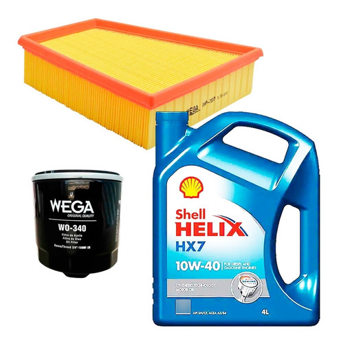 Kit Filtros Y Aceite Shell Hx7 10w40 4lts Fox Suran 1.6