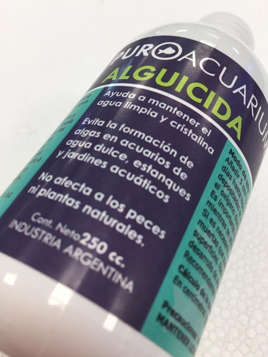 Imagen 4 de 8 de Alguicida Pecera Puroacuarium Estanque 250cc Anti Algas