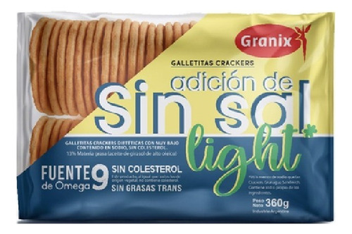 Crackers Sin Sal Light Granix X 360grs