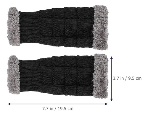 1 Par De Guantes De Medio Dedo Con Mangas Cortas Para Otoño