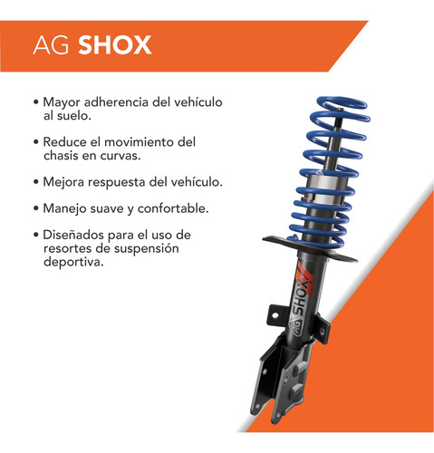 Imagen 3 de 4 de Amortiguadores Ag Shox Volkswagen Golf A6 08-12 4 Piezas
