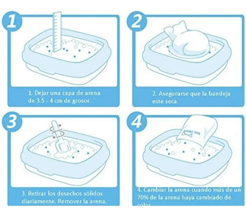 Arena Sanitaria Silice Gato Crystal Cat Litter Mpets 1.6 Kg