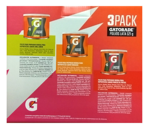 Gatorade En Polvo Naranja 3 Pz + Shaker + Toalla