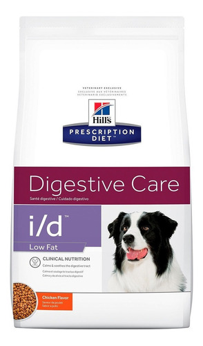 Alimento Hill's Prescription Diet Digestive Care i/d Low Fat para perro adulto todos los tamaños sabor pollo en bolsa de 3.85kg