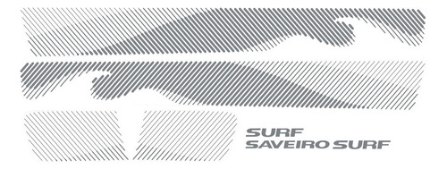 Kit Adesivo Vw Saveiro Surf Faixa Prata